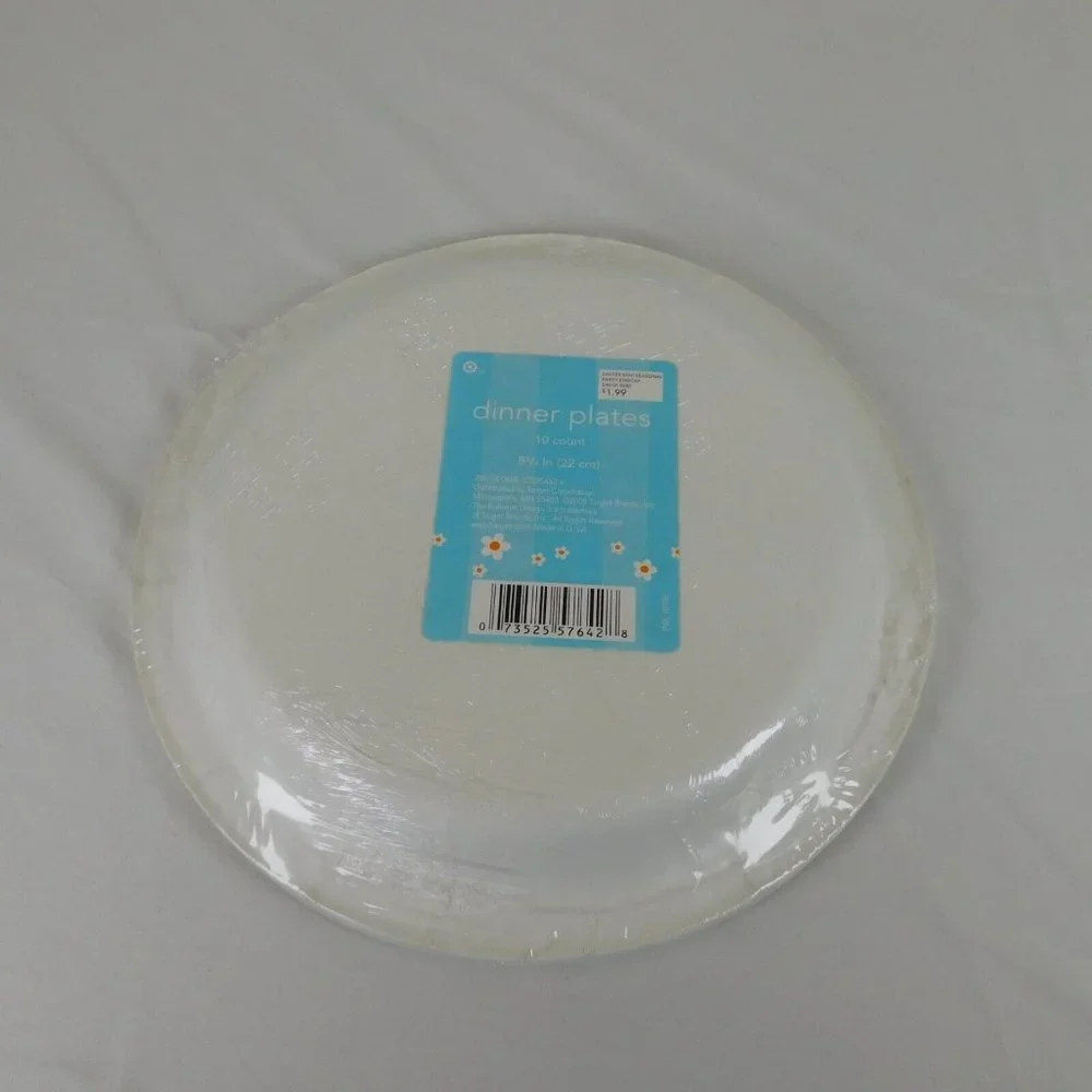 4 Pkgs Easter Holiday Paper Plates Dinner Snack Bunny Rabbit Carrot NIP Check